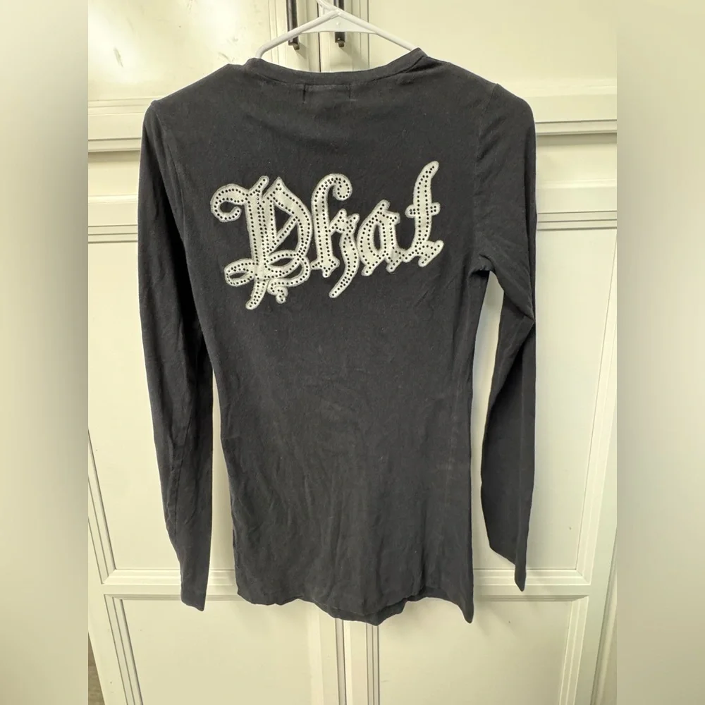 Baby Phat women’s  Black Long Sleeve Top - Picture 2 of 5